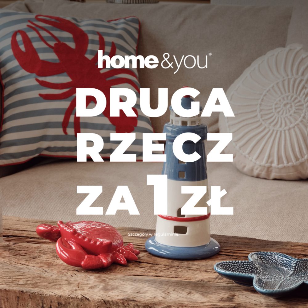 Grafika promocyjna marki home&you informująca o akcji \