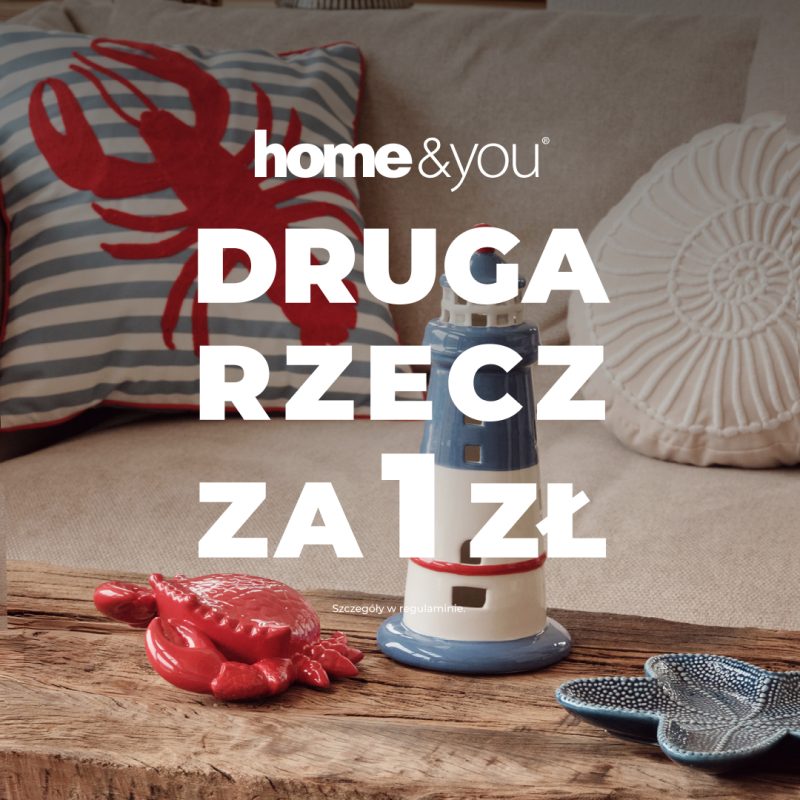 Grafika promocyjna marki home&you informująca o akcji \