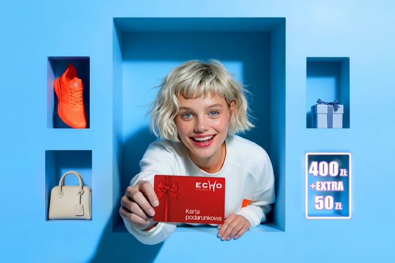 Promocja w Galerii Echo: odbierz 50 zł bonusu przy zakupie Karty Podarunkowej za minimum 400 zł.
