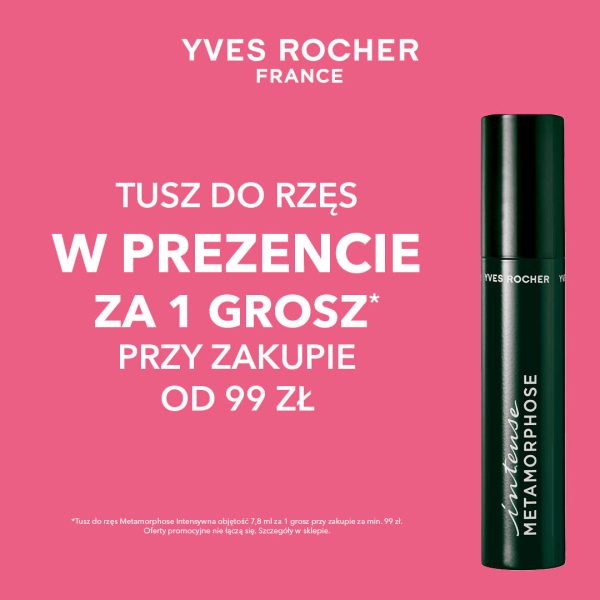 Pogrubiający tusz do rzęs w czarnym opakowaniu Intense Metamorphose Yves Rocher